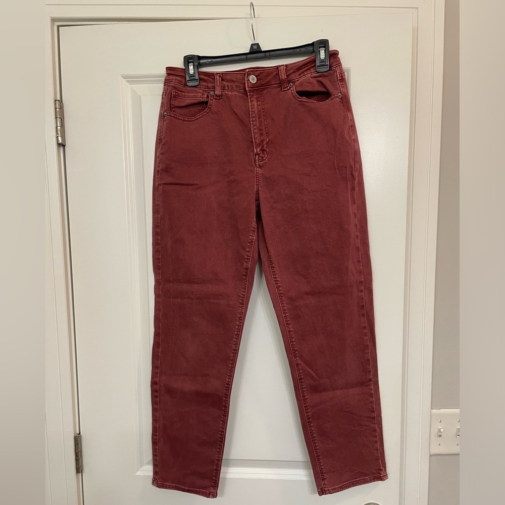 American Eagle Outfitters Red Mom Jeans
